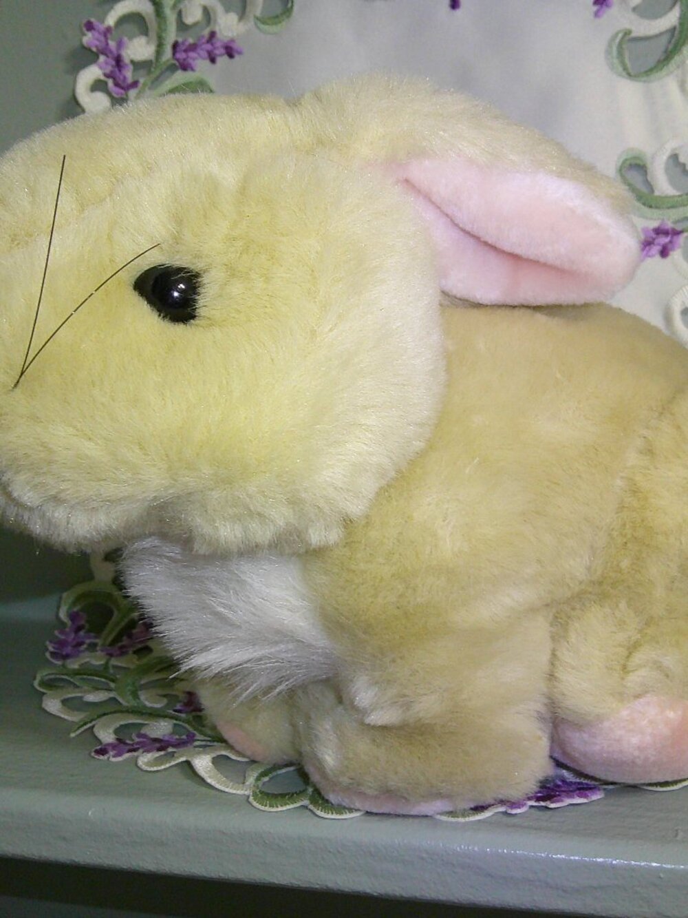 Vintage 1982 Wallace Berrie Bunny Rabbit 11" Plush Stuffed Animal Korea Unused